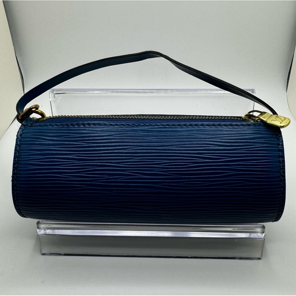 Louis Vuitton - mini Papillon pouch - excellent used condition - Blue Epi - Picture 1 of 14